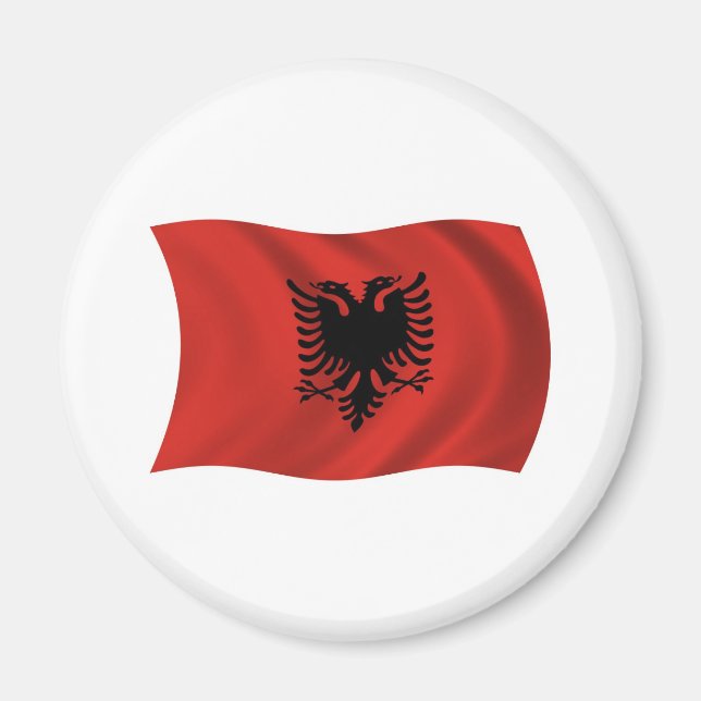 Albanien Flag Magnet (Vorne)