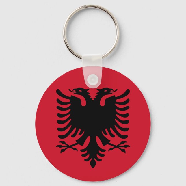 Albanien Flag Schlüsselanhänger (Vorderseite)