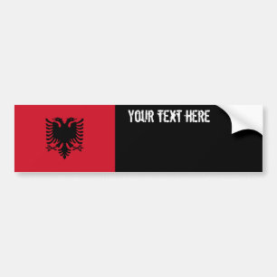 Albanien-Flagge Autoaufkleber