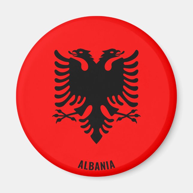Albanien Flagge Charming Patriotic Magnet (Vorne)