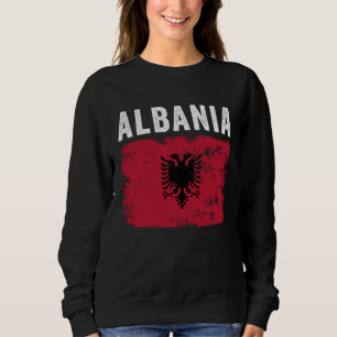 Albanien-Flagge Distressed Männer Frauen Kinder Sweatshirt