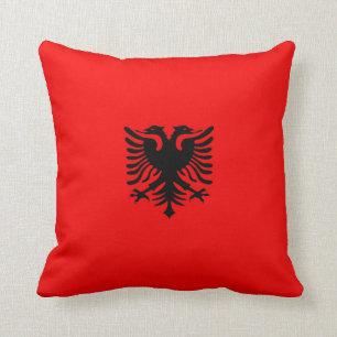 Albanien-Flagge Kissen
