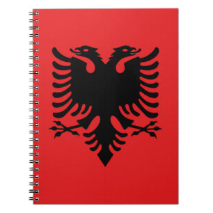 Albanien-Flagge Notizblock
