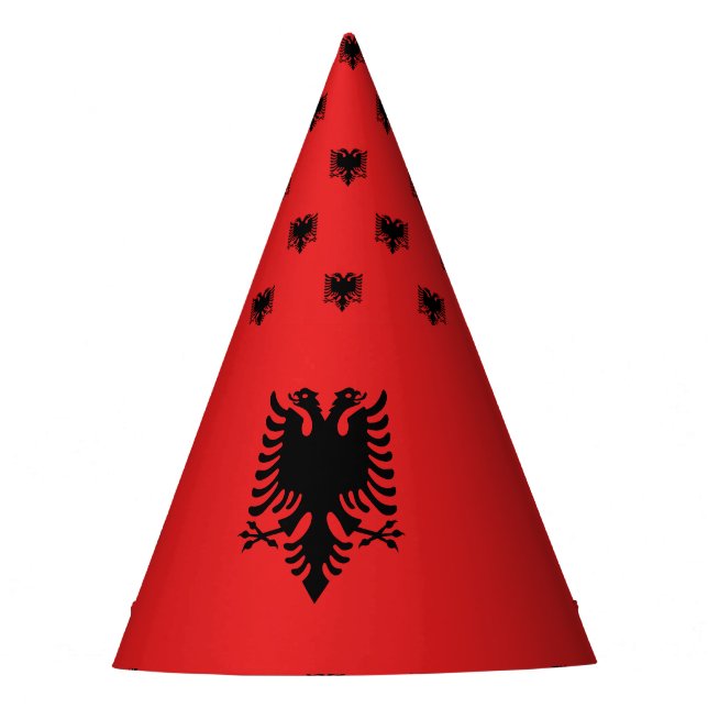 Albanien-Flagge Partyhütchen (Vorderseite)