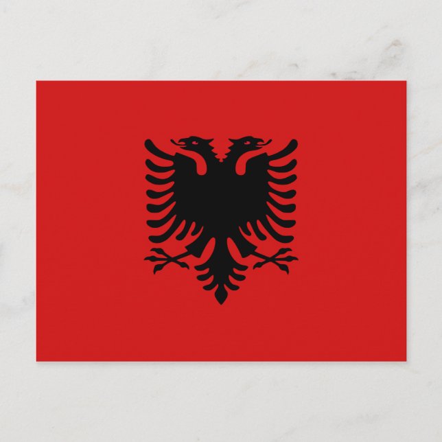 Albanien Flagge Postkarte (Vorderseite)