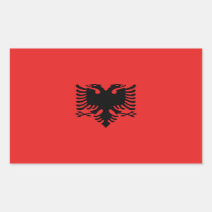 Albanien-Flagge Rechteckiger Aufkleber