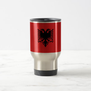 Albanien-Flagge Reisebecher