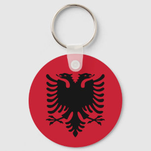 Albanien-Flagge Schlüsselanhänger