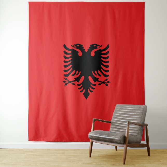 Albanien-Flagge Wandteppich (Beispiel)