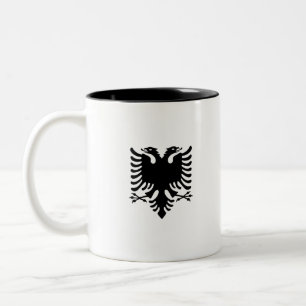 Albanien-Flagge Zweifarbige Tasse
