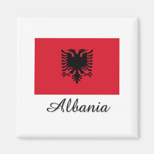 Albanien-Flaggen-Entwurf Magnet