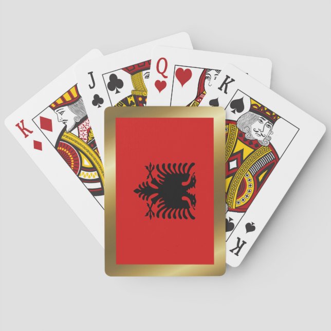 Albanien Flaggen Spielkarten (Rückseite)