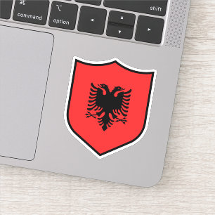 Albanien Flaggenemblem Patriotic Travel Aufkleber