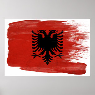 Albanien Flaggenposter Poster
