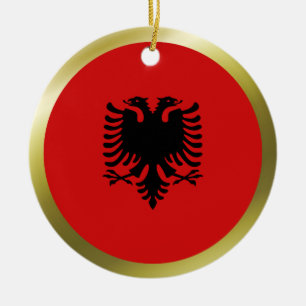 Albanien - Flaggenverzierung Keramikornament