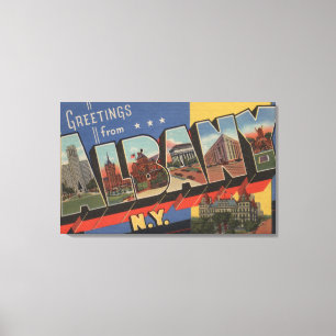 Albanien, New York - große Buchstabe-Szenen 2 Leinwanddruck