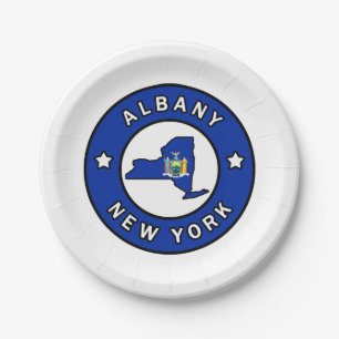 Albanien New York Pappteller