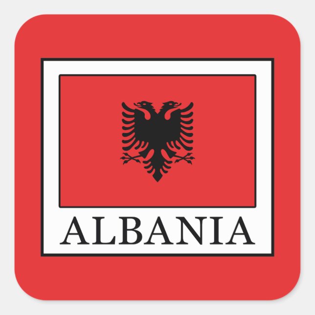 Albanien Quadratischer Aufkleber (Vorderseite)