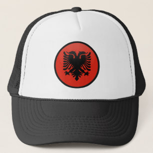 Albanien-Qualität Flaggen-Kreis Truckerkappe