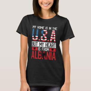 Albanien Roots American Flag Albanien Heritage T-Shirt