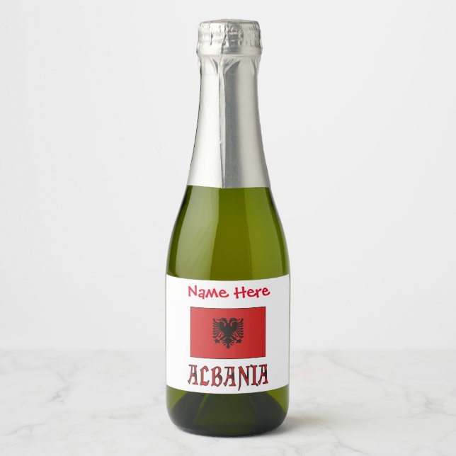 Albanien - Rote Personalisierung unter albanischer (Vorderseite)