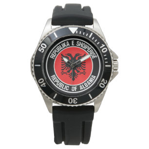 Albanien-Runde Armbanduhr