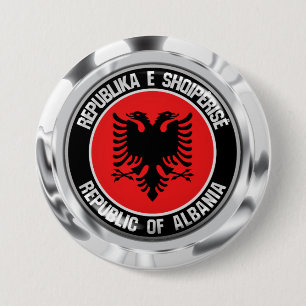 Albanien Runde Emblem Button