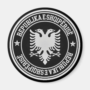 Albanien Runde Emblem Magnet