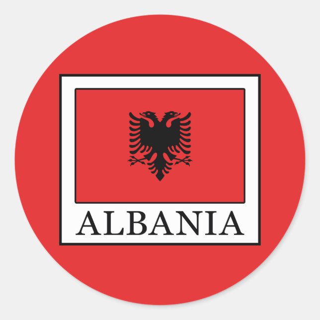 Albanien Runder Aufkleber (Vorderseite)