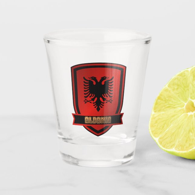Albanien Schnapsglas (Vorderseite)