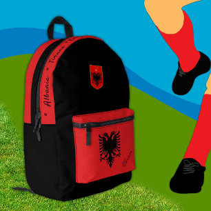 Albanien, Schwarzer Patriot Bedruckter Rucksack