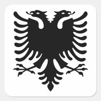 Albanien, Shqiperia, Shqiponja, Albaner, Shqip Quadratischer Aufkleber