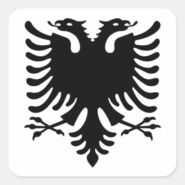 Albanien, Shqiperia, Shqiponja, Albaner, Shqip Quadratischer Aufkleber (Vorderseite)