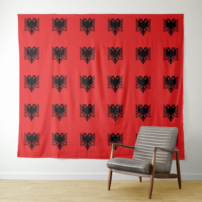 Albanien und Albanien Flag Modesport / Tapisserie Wandteppich (Beispiel (Horizontal))