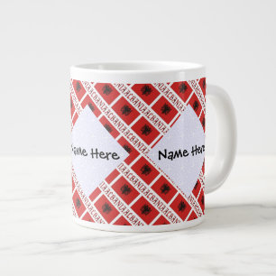 Albanien und albanische Flagge individuell gestalt Jumbo-Tasse