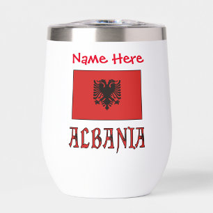 Albanien und albanische Flagge Rot Personalisierun