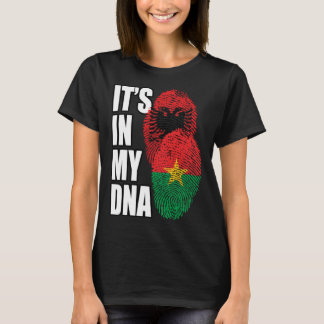 Albanien und Burkinabé-Mix-DNA-Flagge - Erbe T-Shirt