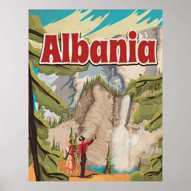 Albanien Vintage Travel Poster (Vorne)