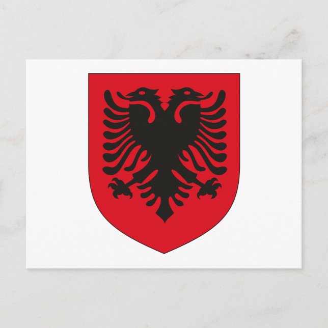 Albanien-Wappen Postkarte (Vorderseite)