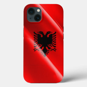 Albanien winkende Flagge - iPhone Hülle