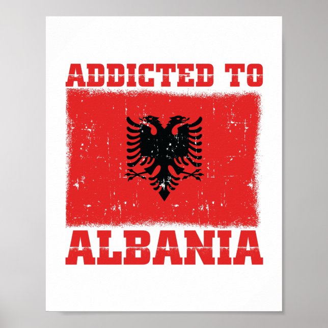 Albanien zugeteilt | Albanische Balkangeschenke Poster (Vorne)