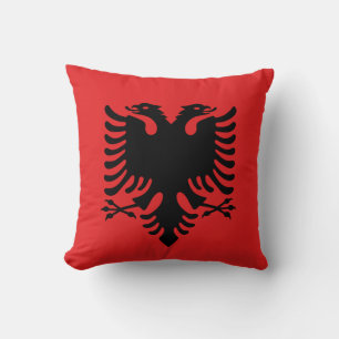Albanienflagge, amerikanisches MoJo-Pillow Kissen