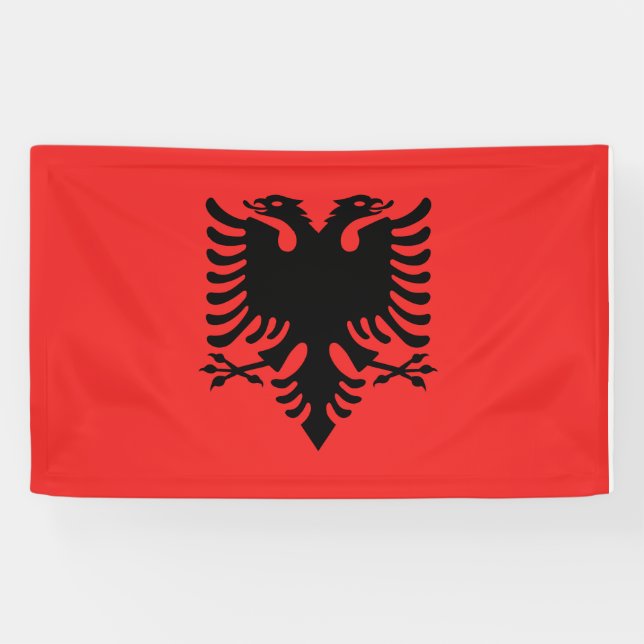 Albanienflagge Banner (Horizontal)