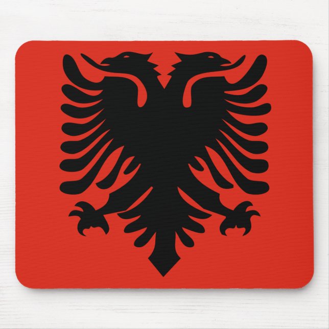 Albanienflagge Mousepad (Vorne)