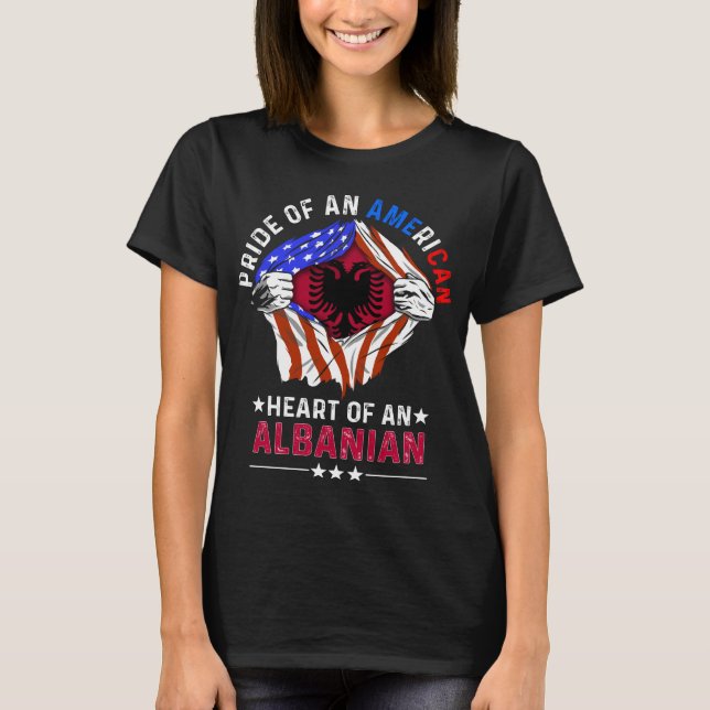 Albanienflagge T-Shirt (Vorderseite)