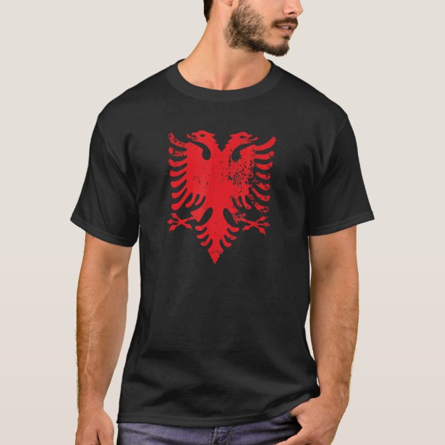 Albanienflagge T-Shirt (Vorderseite)