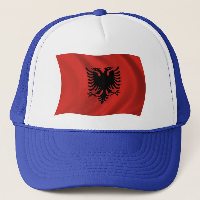 Albanienflagge Truckerkappe (Vorderseite)