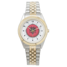 Albanienflagge Zweitklone Bracelet Watch Armbanduhr