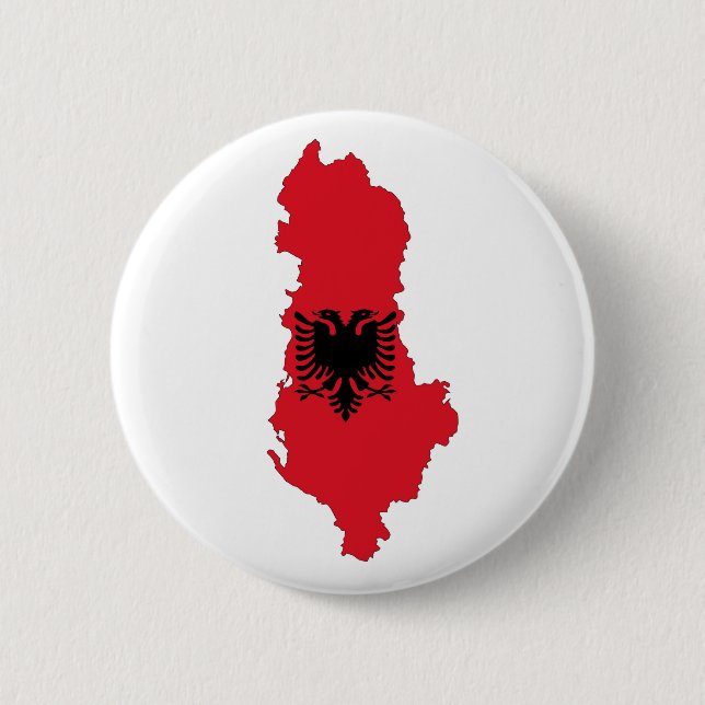 Albanienlandkarte Symbol für Silhouette Button (Vorderseite)