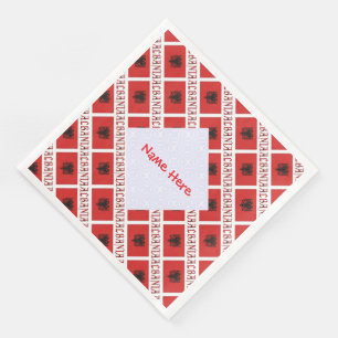 Albanisch Albanische Flagge gekachelt rot Personal Serviette